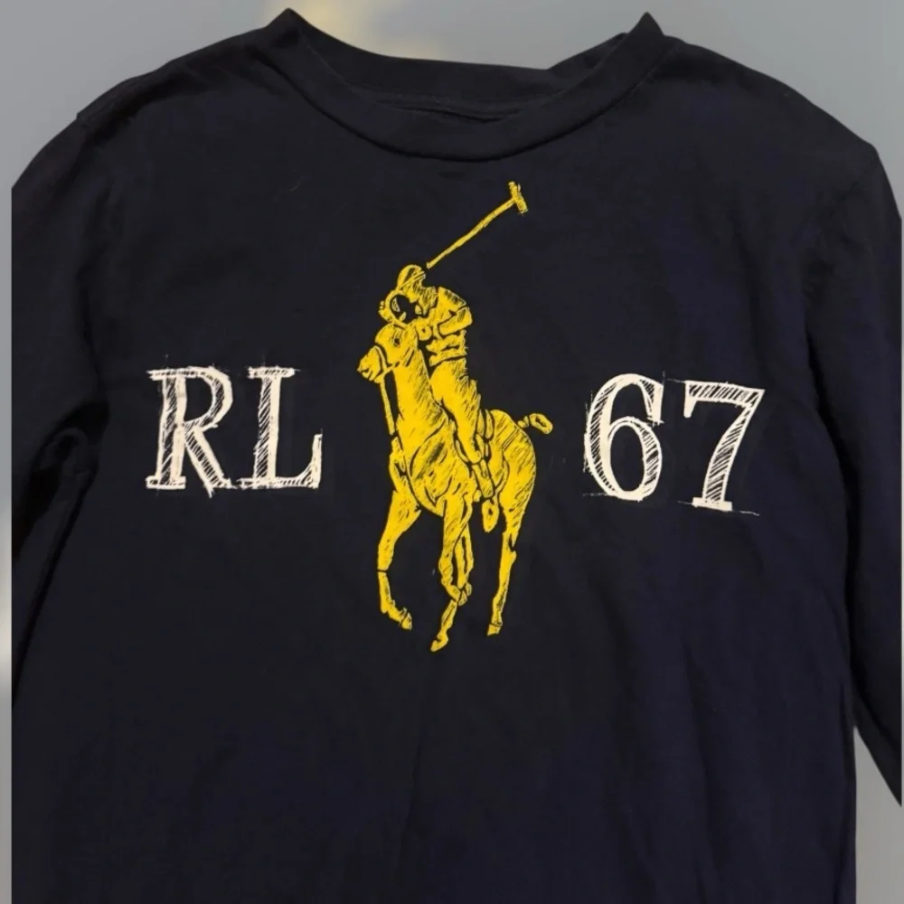 Polo by RL Navy Blue Kids Shirt with Yellow Logo - Picture 2 of 8